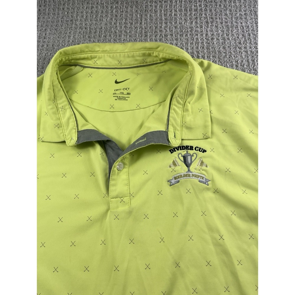 Nike Polo Shirt XXL Golf Performance Player Print Club All Over Boulder Pointe